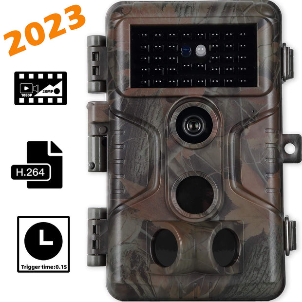 2-Pack Wildlife Trail Camera with Night Vision 0.1S Trigger Motion Activated 32MP 1296P IP66 Waterproof for Hunting & home security | A323