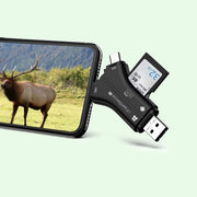 Bundle: 2x Advanced Trail Cam + 2x 64Gb SD card + 2x Adjustable Mounting bracket + SD Card reader