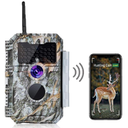 2-Pack Wireless Bluetooth Wildlife Trail Camera with Night Vision Motion Activated 32MP 1296P Waterproof Stealth Camouflage for Hunting, Home Security | W600