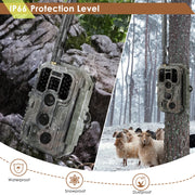 4G LTE Cellular Wildlife Trail Camera 32MP 1296P Night Vision Motion Activated No Glow Waterproof with 32G SD for Garden Security Outdoor Trap Animal Camera | A390G Red