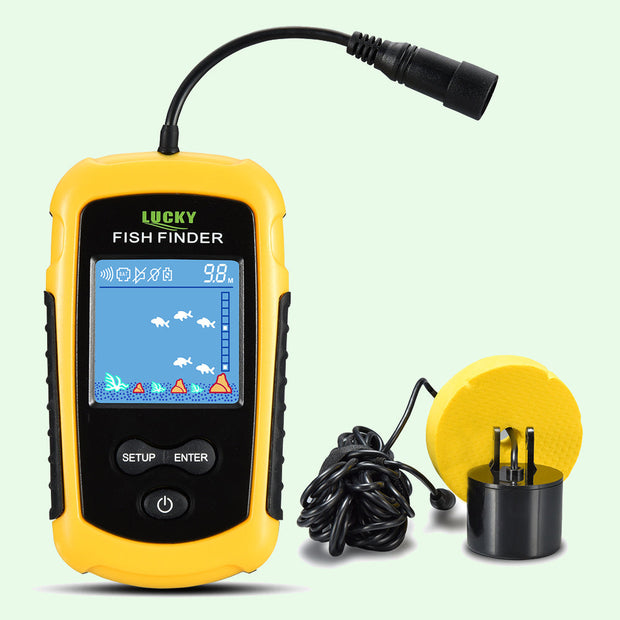 Portable Fish Finder Handheld Fish Finder Fish Location and Water Depth Sonar Sensor LCD Display for Lake/ice/kayak/shore/canoe fishing