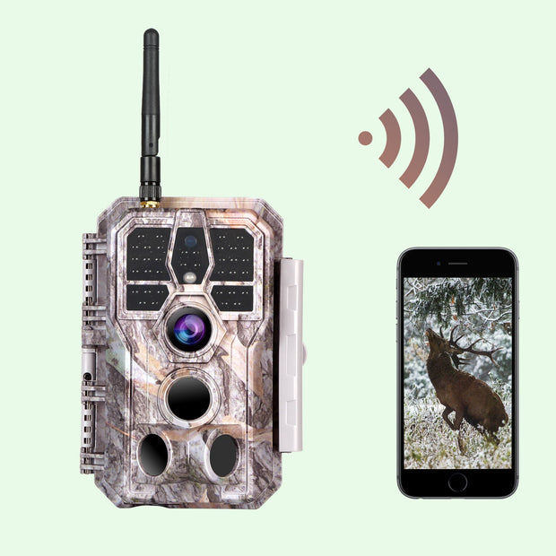 Wireless Bluetooth WildlifeTrail Camera with Night Vision Motion Activated 32MP 1296P Waterproof Stealth Camouflage for Hunting, Home Security | A280W