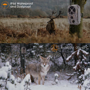 Wireless Bluetooth Wildlife Trail Camera with Night Vision Motion Activated 32MP 1296P Waterproof Stealth Camouflage for Hunting, Home Security  | A350W