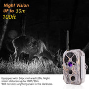 Bluetooth Wireless WIFI Game Trail Cameras for Wildlife Observation & Home Backyard Security Night Vision Motion Activated