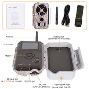 Wireless Bluetooth Wildlife Trail Camera with Night Vision Motion Activated 32MP 1296P Waterproof Stealth Camouflage for Hunting, Home Security  | A350W