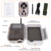 Bundle of WIFI Trail Camera A350W Grey and 8000mAh 3W 12/9/6V output Solar panel