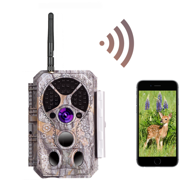 Wireless Bluetooth Wildlife Trail Camera with Night Vision Motion Activated 32MP 1296P Waterproof for Hunting, Home Security