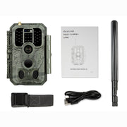 4G LTE Cellular Wildlife Trail Camera 32MP 1296P Night Vision Motion Activated No Glow Waterproof with 32G SD for Garden Security Outdoor Trap Animal Camera | A390G Green