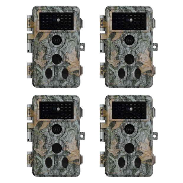 Wildlife Trail Camera with No Glow Night Vision 0.1S Trigger Motion Activated 24MP 1296P IP66 Waterproof for Hunting & home security