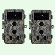 2-Pack Wildlife Trail Camera with No Glow Night Vision 0.1S Trigger Motion Activated 24MP 1296P IP66 Waterproof for Hunting | A262