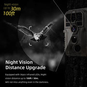 Wildlife Trail Camera with Night Vision Motion Activated 0.1S Trigger Speed 24MP 1296P IP66 Waterproof for Hunting & home security | A280