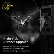 Wildlife Trail Camera with Night Vision Motion Activated 24MP 1296P Waterproof Stealth Camouflage for Hunting, Home Security | A280