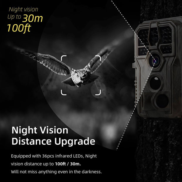Bundle: Wildlife Trail Camera A280x2 with Night Vision Motion Activated 0.1S Trigger Speed 32MP 1296P IP66 and 32GB SD Card Pack x 2