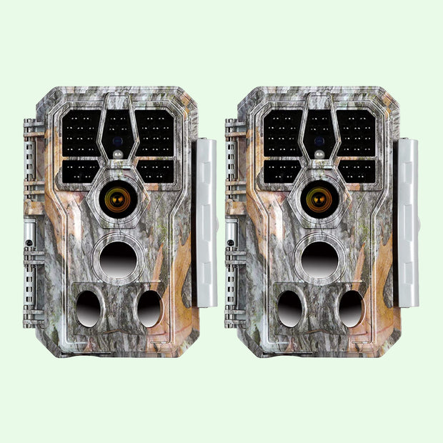 2-Pack Wildlife Trail Camera with Night Vision Motion Activated 0.1S Trigger Speed 24MP 1296P IP66 Waterproof for Hunting & home security | A280