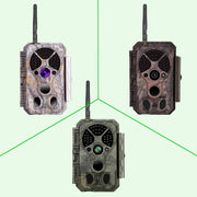 Bluetooth WIFI Game & Trail Camera Security Camera 32MP Picture 1296P Video Black Flash Wildlife Cam Night Vision Motion Activated Waterproof | A350W Red