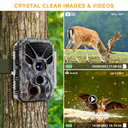 2-Pack 4K 2160P 30fps Video 32MP Photo Trail Camera with Audio and Motion Detector Night Vision up to 100ft, 0.1s Trigger Speed, Waterproof | T326 Grey