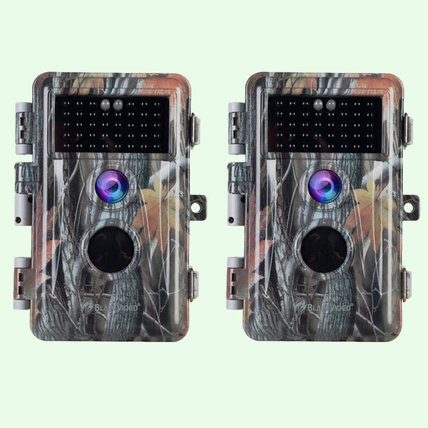 Wildlife Trail Camera with No Glow Night Vision 0.1S Trigger Motion Activated 24MP 1296P IP66 Waterproof for Hunting & home security