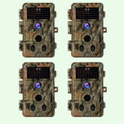 Wildlife Trail Camera with No Glow Night Vision 0.1S Trigger Motion Activated 24MP 1296P IP66 Waterproof for Hunting & home security