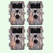 Wildlife Trail Camera with No Glow Night Vision 0.1S Trigger Motion Activated 24MP 1296P IP66 Waterproof for Hunting & home security