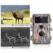 Wildlife Trail Camera with No Glow Night Vision 0.1S Trigger Motion Activated 24MP 1296P IP66 Waterproof for Hunting & home security